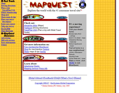 mapquest old version official site comparison